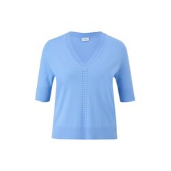 s.Oliver Black Label Knitted top with an openwork pattern  - blue (5340)