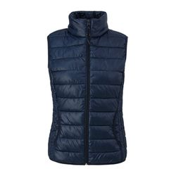 Q/S designed by Quilted vest with stand-up collar   - blue (5852)