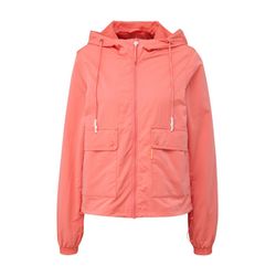 Q/S designed by Hooded jacket with crinkle texture   - pink (2347)