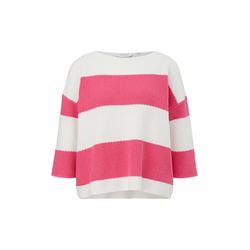 comma CI Pull en maille coupe ample - blanc/rose (44X0)