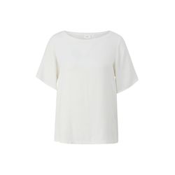 s.Oliver Black Label T-shirt en viscose aspect satin - blanc (0200)