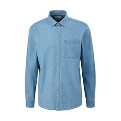 s.Oliver Red Label Twill shirt with Kent collar - blue (52Y1)