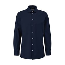 s.Oliver Black Label Slim : chemise de costume en coton mélangé  - bleu (5978)