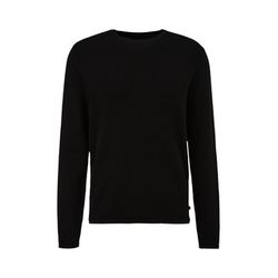 Q/S designed by Knitted jumper with pattern structure   - black (9999)