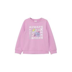 s.Oliver Red Label Sweatshirt with reflective printed lettering   - pink (4442)