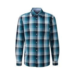s.Oliver Red Label Regular: Long-sleeved cotton shirt - white/blue (59N3)