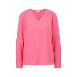 comma Crêpe blouse with V-neck - pink (4425)
