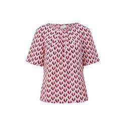 s.Oliver Black Label Crepe blouse with pleated neckline  - red/pink (41B1)