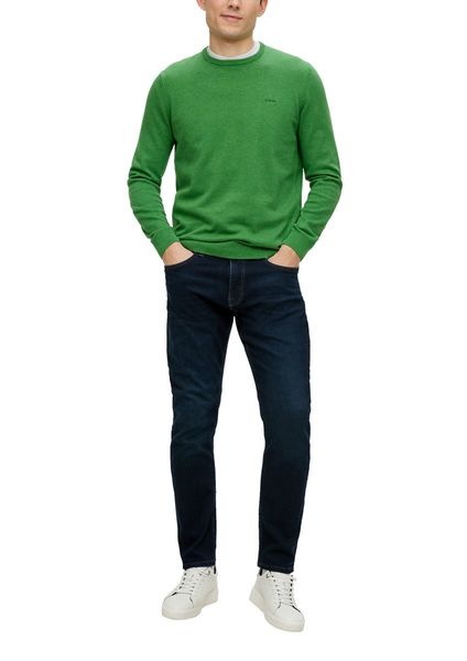 s.Oliver Red Label Pull en tricot avec logo brodé - vert (74W0)