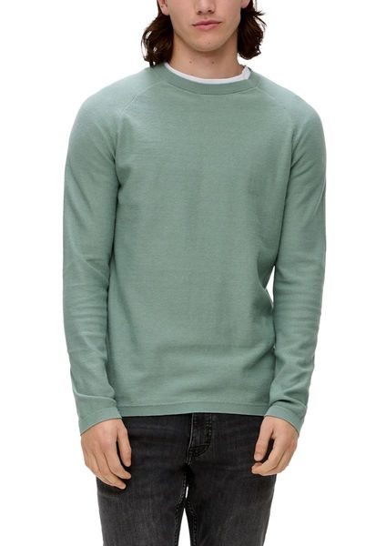 Q/S designed by Slim fit fine knit jumper - green (7238)