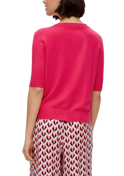 s.Oliver Black Label Short sleeve jumper with pointelle details  - pink (4554)