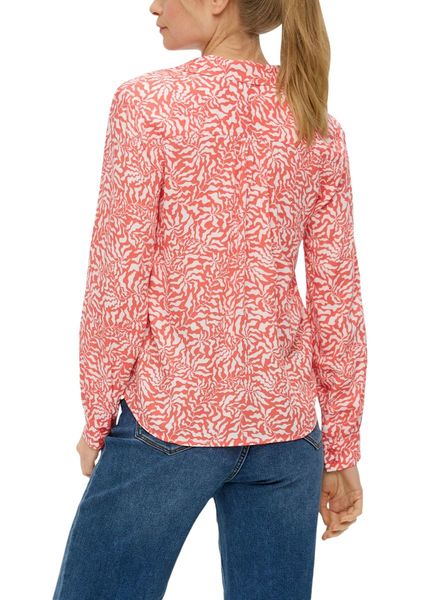 s.Oliver Red Label Viscose blouse with V-neck  - orange/white (25B1)