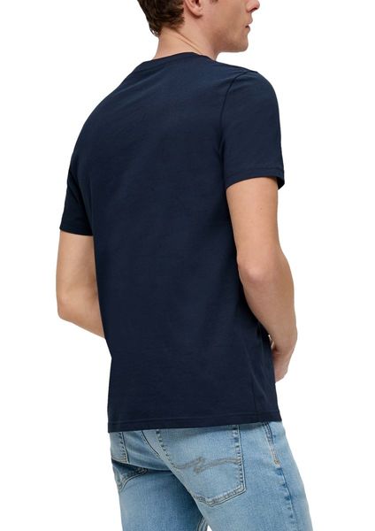 Q/S designed by T-shirt à col rond - bleu (5884)