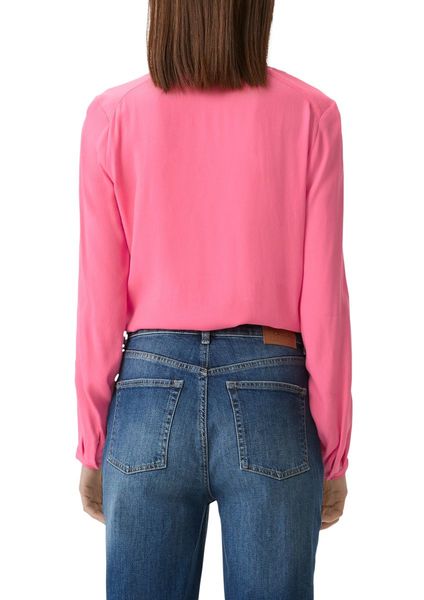 comma CI Crêpe blouse with V-neck - pink (4425)