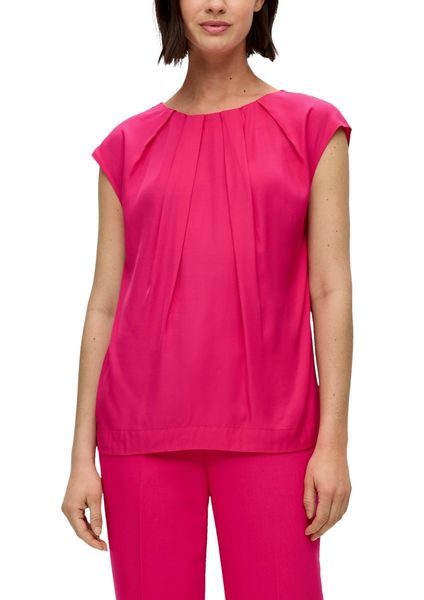 s.Oliver Black Label Blouse top with pleat detail - pink (4554)
