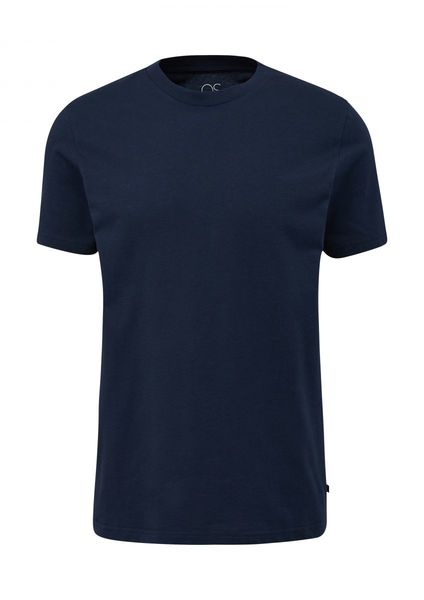 Q/S designed by T-shirt with round neckline - blue (5884)
