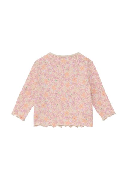 s.Oliver Red Label Long sleeve top with a floral pattern - beige (08A4)