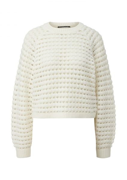 Q/S designed by Pull en tricot avec motif ajouré - blanc (0200)