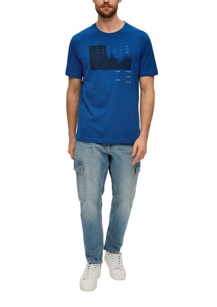 s.Oliver Red Label T-Shirt mit Artwork - blau (56D2)