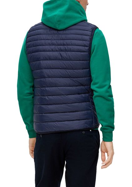 s.Oliver Red Label Quilted vest with stand-up collar - blue (5978)