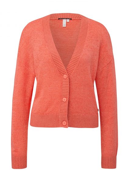 Q/S designed by Short cardigan with buttons   - orange (2347)