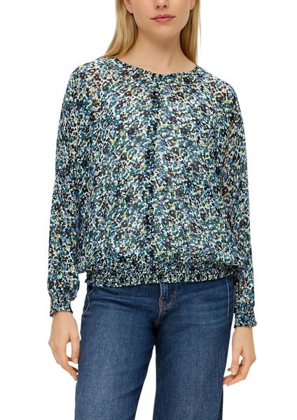 s.Oliver Red Label Long sleeve blouse with an all-over print  - black (99A0)