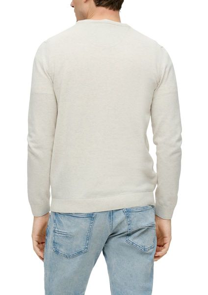 s.Oliver Red Label Knitted sweater with logo embroidery - white (03W0)