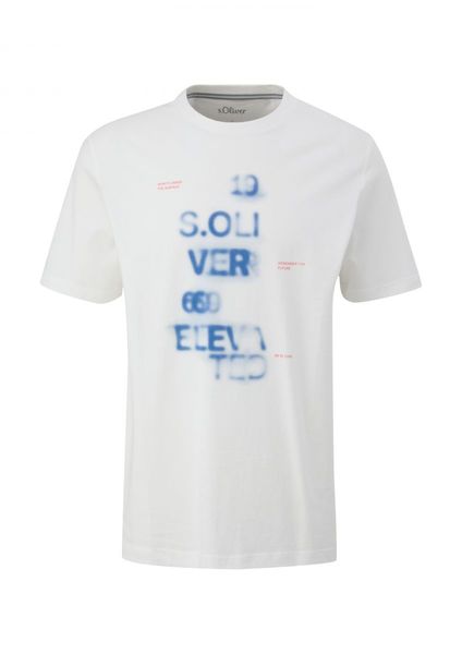 s.Oliver Red Label T-Shirt mit Artwork - weiß (01D1)