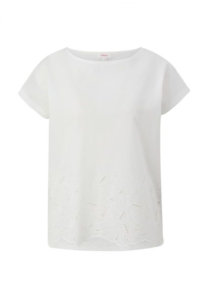 s.Oliver Red Label Shirt with embroidery - white (0210)