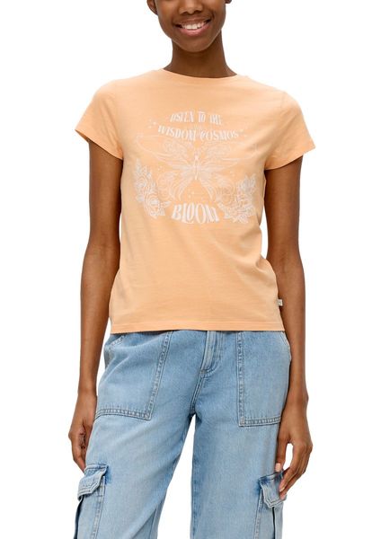 Q/S designed by T-Shirt mit Frontprint - orange (21D0)