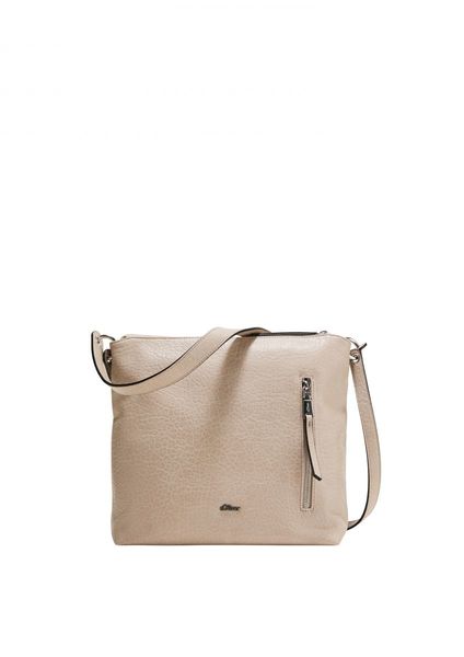 s.Oliver Red Label Hobo bag with zipper pocket - beige (8095)