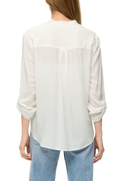 Q/S designed by Blouse with a V-neckline - white (0200)