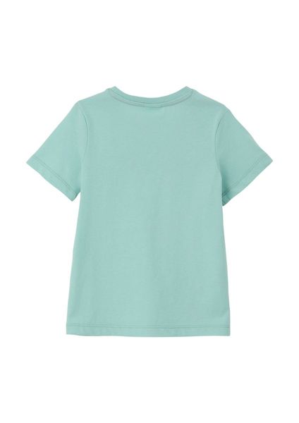 s.Oliver Red Label T-Shirt mit Relief-Print - grün/blau (6068)