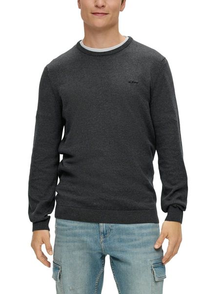 s.Oliver Red Label Pull en tricot avec logo brodé - gris (98W2)