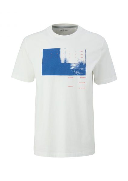 s.Oliver Red Label T-shirt with artwork - white (01D2)