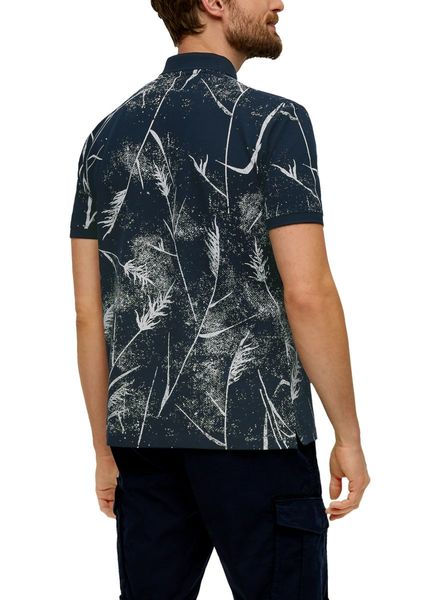 s.Oliver Red Label Poloshirt mit All-over-Print  - blau (59A3)