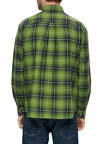 s.Oliver Red Label Regular: Long-sleeved shirt with button-down collar  - green (74N1)
