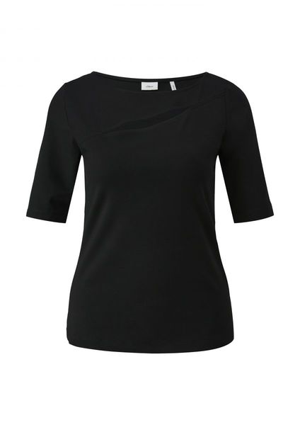 s.Oliver Black Label T-shirt with slit  - black (9999)