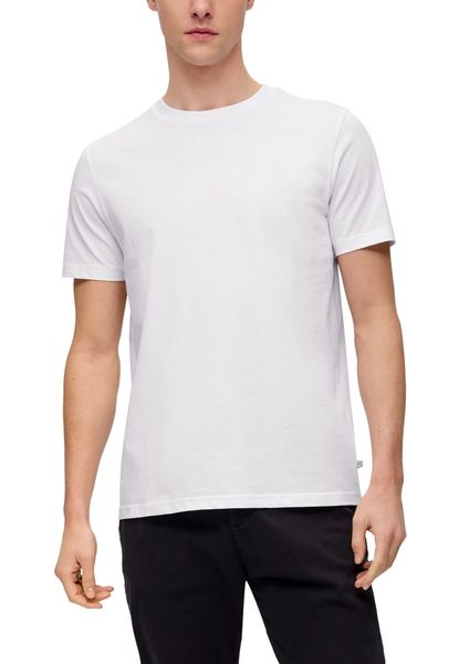 Q/S designed by T-shirt with round neckline - white (0100)