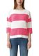 comma CI Knitted sweater in a loose fit - white/pink (44X0)