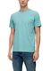 Q/S designed by T-shirt with round neckline - green/blue (6134)