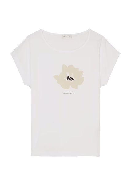 Marc O'Polo T-shirt Relaxed Fit - blanc/beige (D04)