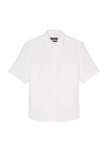 Marc O'Polo Kurzarm-Hemd aus Leinen - weiß (100)
