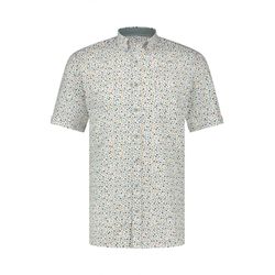 State of Art Regular fit: short sleeve shirt - white/yellow/blue (1154)