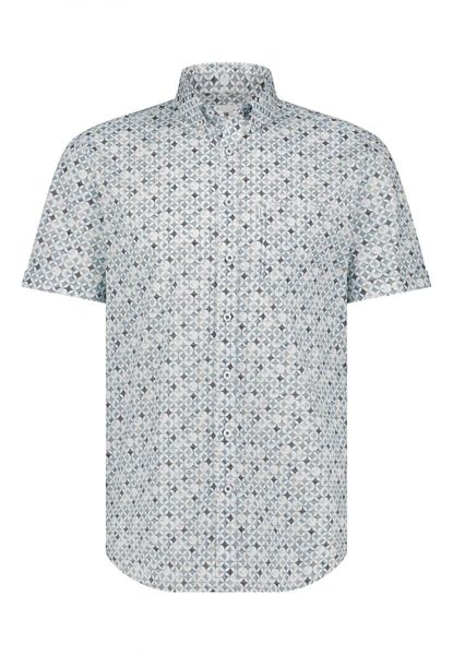 State of Art Regular fit : chemise en coton - blanc/bleu (1156)