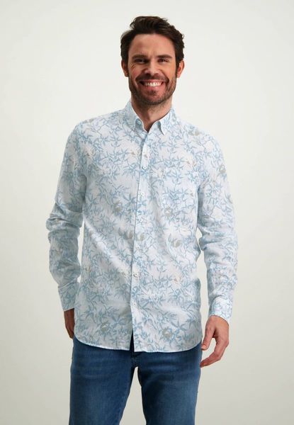 State of Art Button-down-Hemd mit Brusttasche - blau (5611)
