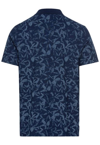 Camel active Piqué polo shirt with floral print - blue (47)
