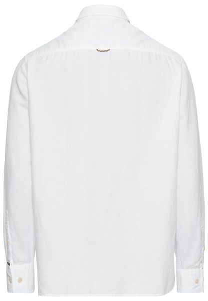 Camel active Long-sleeved shirt in a lightweight linen blend - white (01)