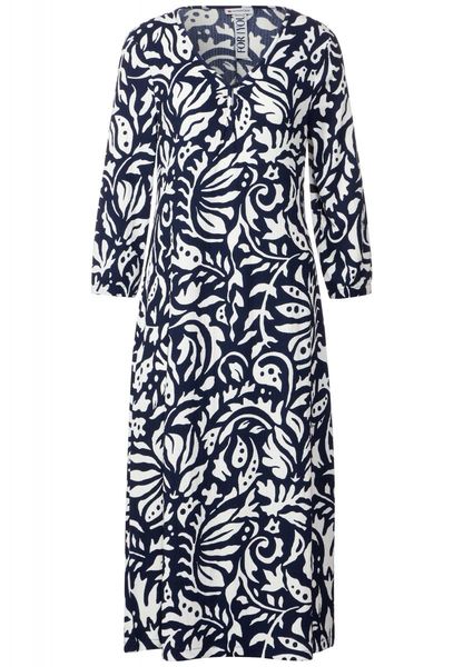 Street One Dress with floral pattern - blue (21238)