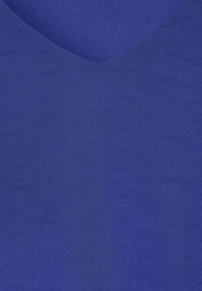 Street One T-shirt en mélange de matières - bleu (15614)